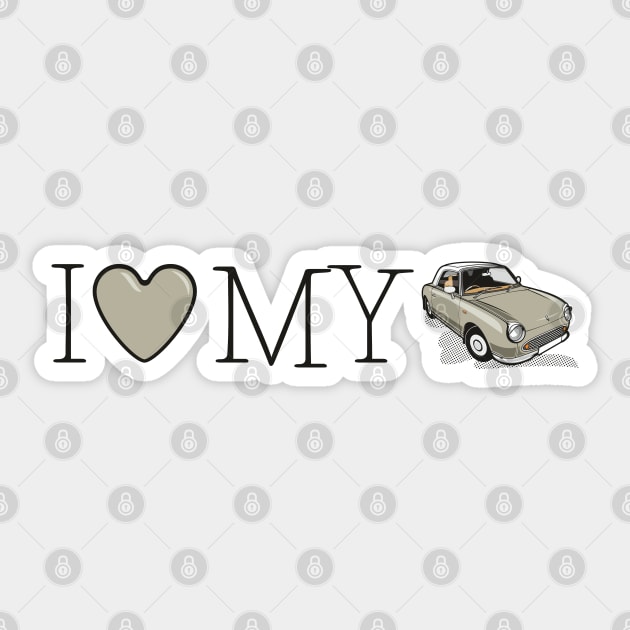 Nissan Figaro Love Sticker by Jamie Lee Art